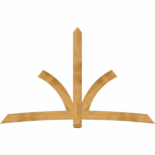Ekena Millwork Davenport Rough Sawn Timber Gable Bracket, Western Red Cedar, 108"W x 68"H x 2"D x 6"F, 15/12 Pitch GBW108X68X0206DAV00RWR - main